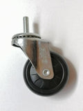 Castor and wheel for the sweeper