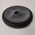 Rear wheel for floor sweeper