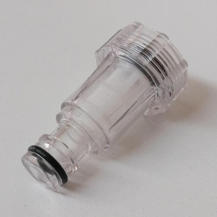 Water filter for garden hose connector and 3/4" female thread
