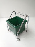 20L green buckets with steel trolley frame