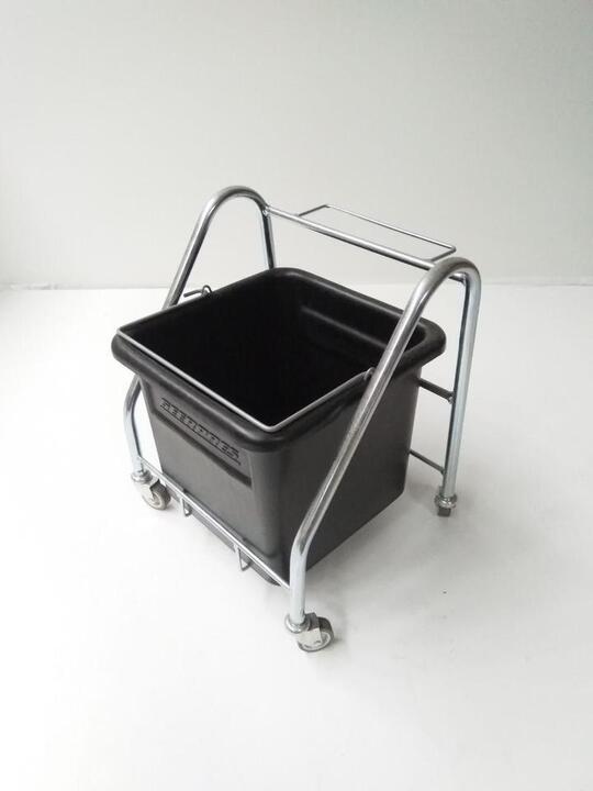 20L black buckets with steel trolley frame