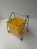 20L yellow buckets with steel trolley frame