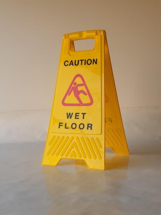 Wet Floor Sign - Yellow Background