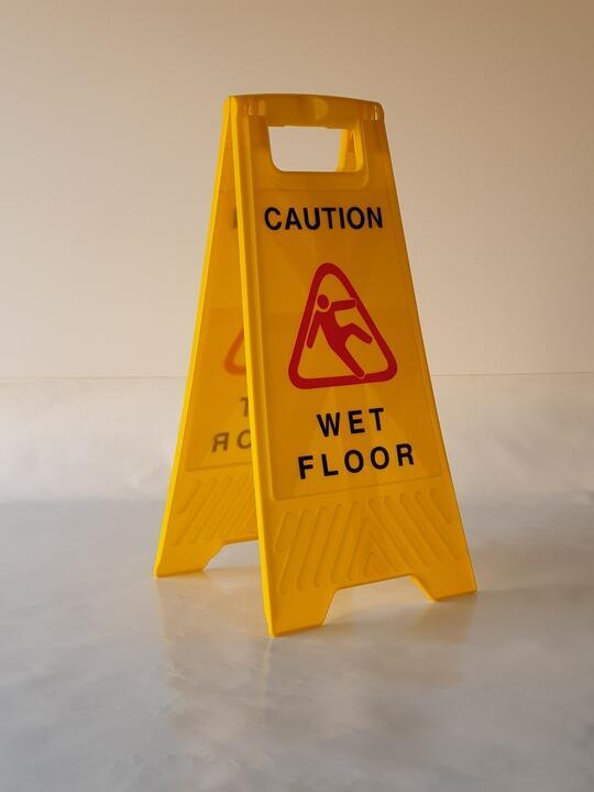 Wet Floor Sign - Yellow Background