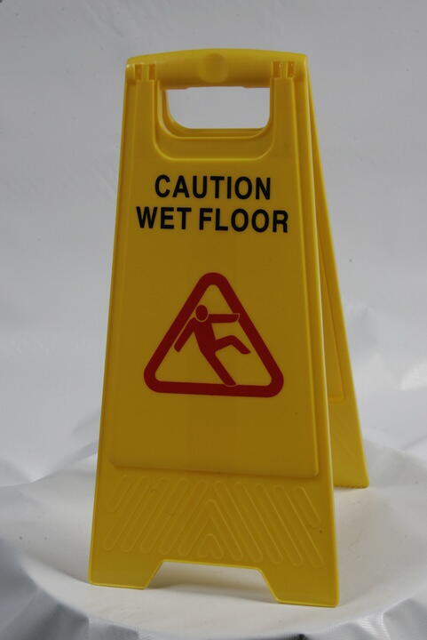 Wet Floor Sign - Yellow Background