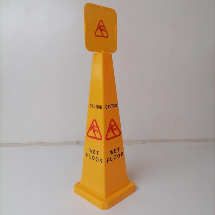 Large Triangular Cone Wet Floor Sign