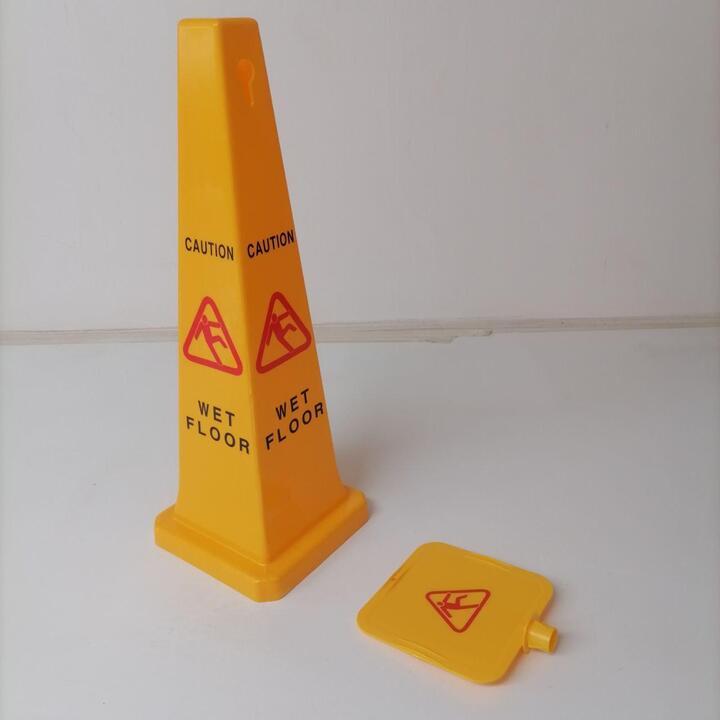 Large Triangular Cone Wet Floor Sign
