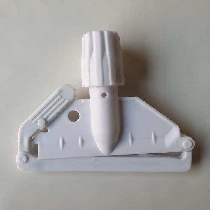 Plastic mop clips - white