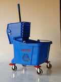 36L Single Plastic Bucket Trolley - Blue