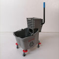 36L Single Plastic Bucket Trolley - Grey