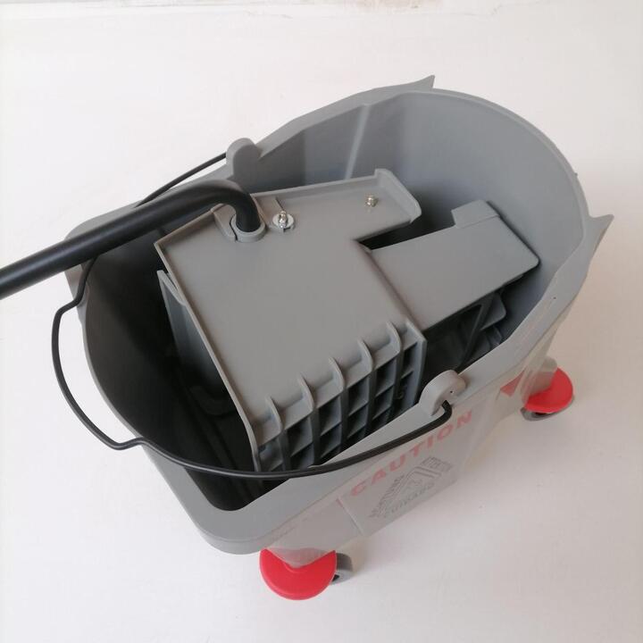 36L Single Plastic Bucket Trolley - Grey