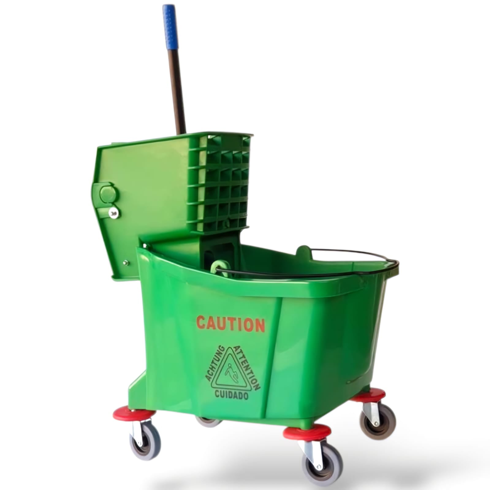 36L Single Plastic Bucket Trolley - Green
