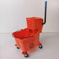36L Single Plastic Bucket Trolley - Orange