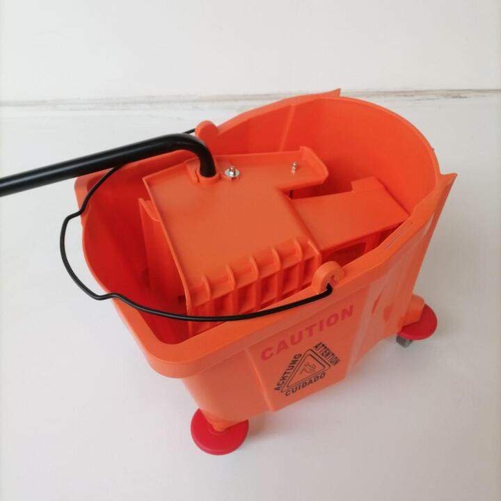 36L Single Plastic Bucket Trolley - Orange