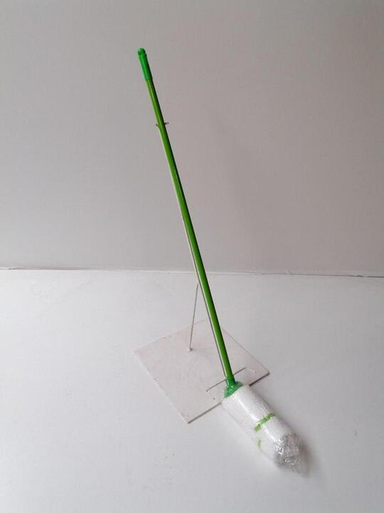 Round microfibre mop - green