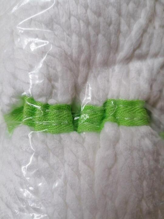 Round microfibre mop - green