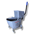 24L Plastic Trolley & Wringer Grey
