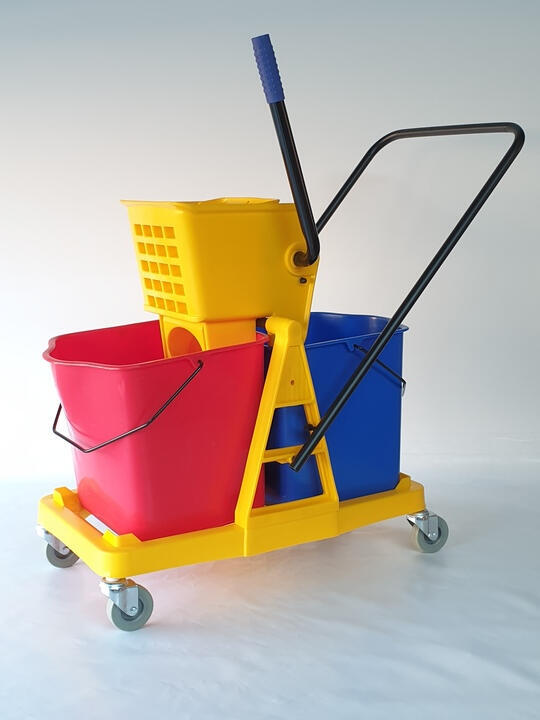 Double Bucket Plastic Trolley 50L