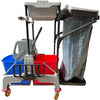 Janitorial Trolley with a Bag, Buckets and Wringer