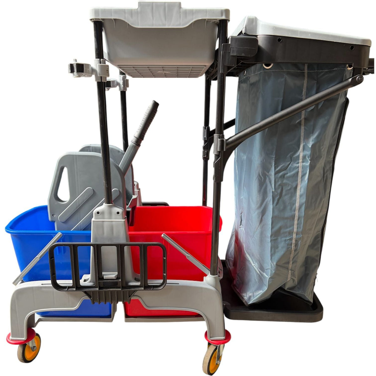 Janitorial Trolley with a Bag, Buckets and Wringer