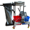 Janitorial Trolley with a Bag, Buckets and Wringer