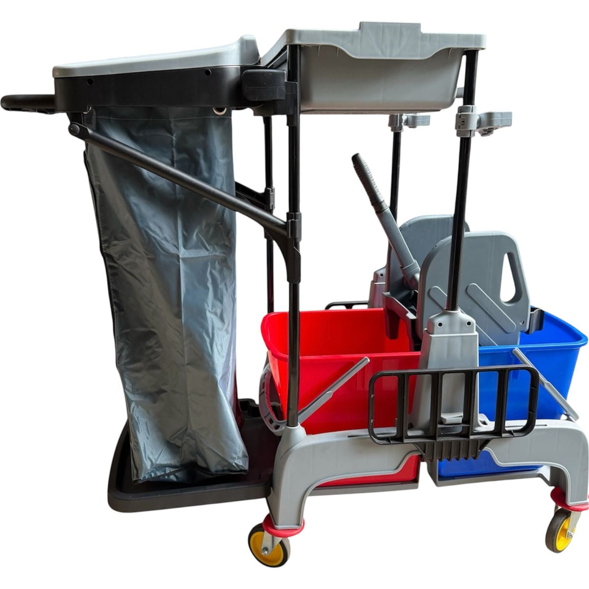 Janitorial Trolley with a Bag, Buckets and Wringer