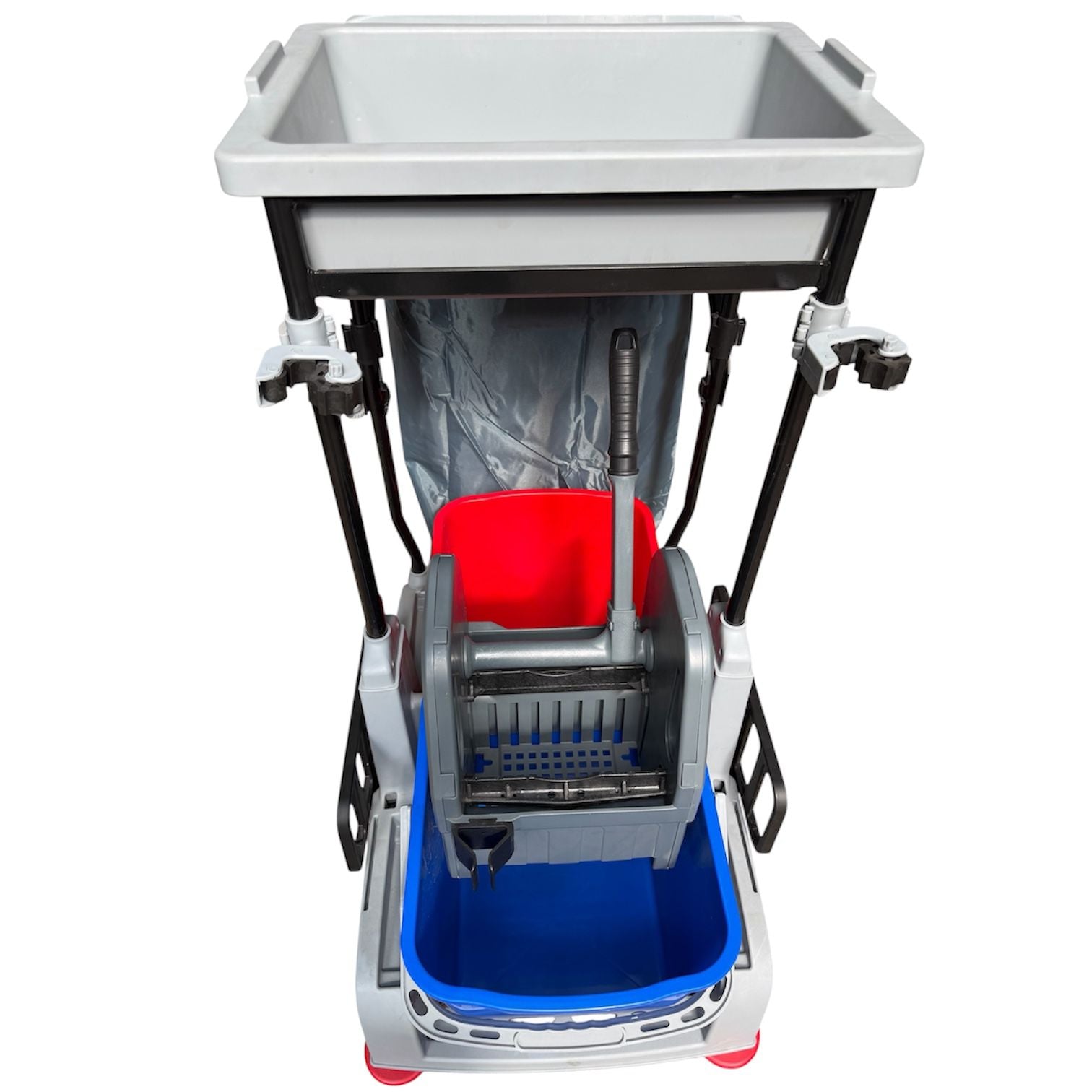 Janitorial Trolley with a Bag, Buckets and Wringer