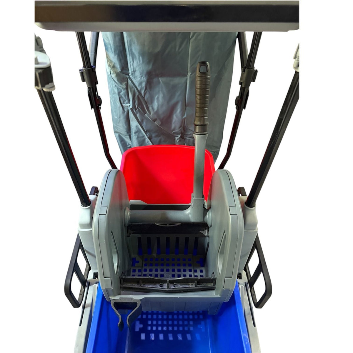 Janitorial Trolley with a Bag, Buckets and Wringer