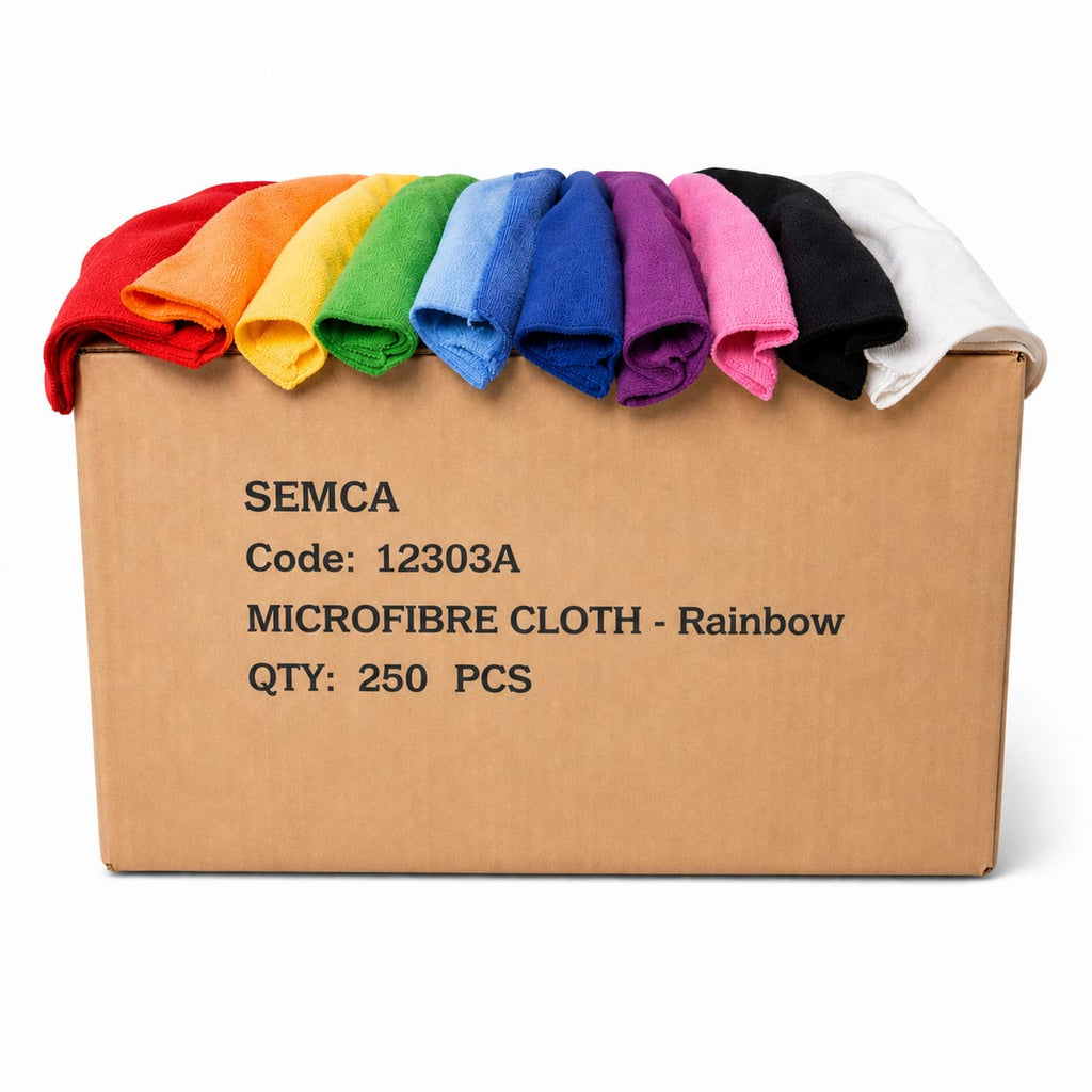 Soft Microfibre Cloth 300gsm (Box of 250) - Rainbow