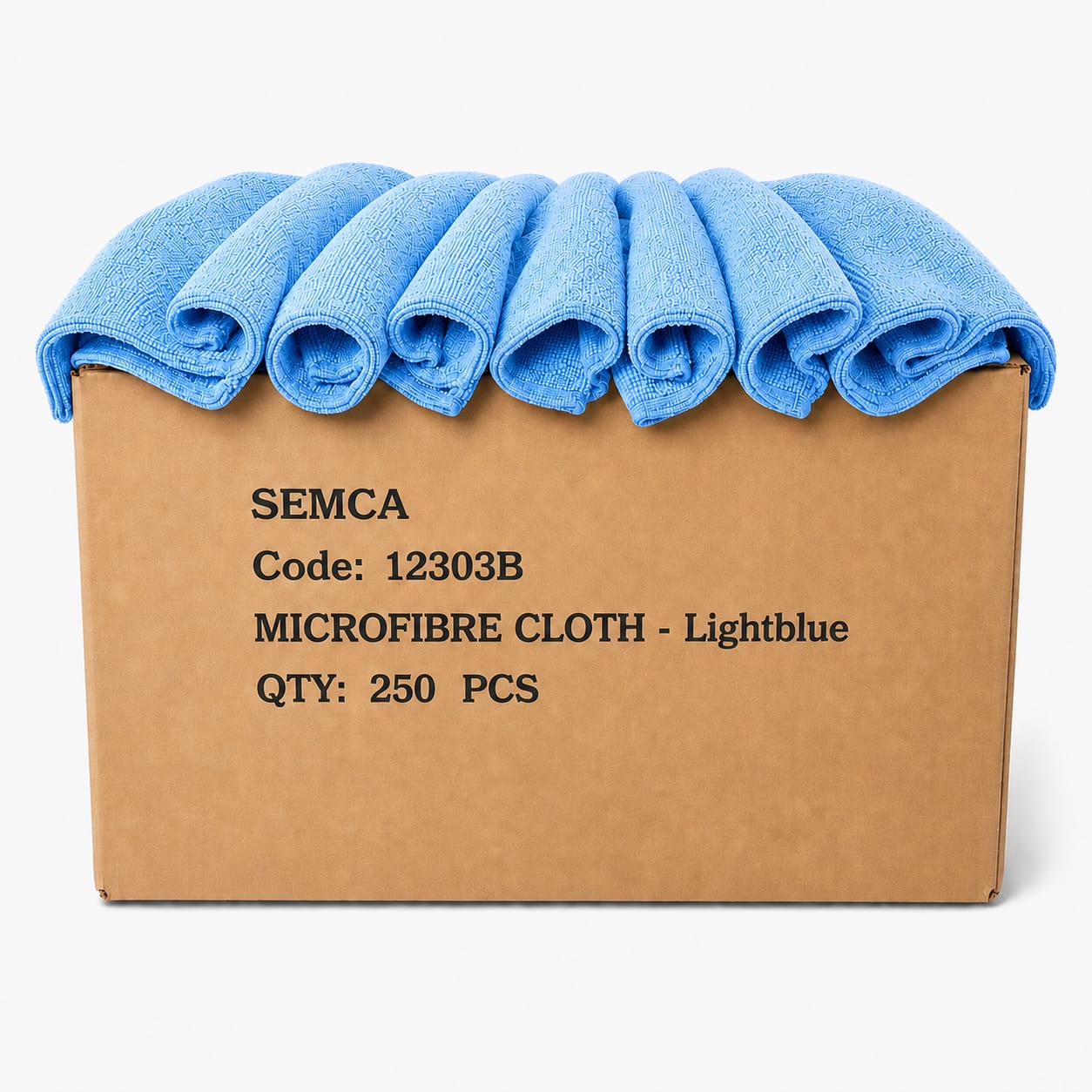 Soft Microfibre Cloth 300gsm (Box of 250) - Lightblue