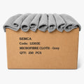 Soft Microfibre Cloth 300gsm (Box of 250) - Grey