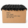 Soft Microfibre Cloth 300gsm (Box of 250) - Black