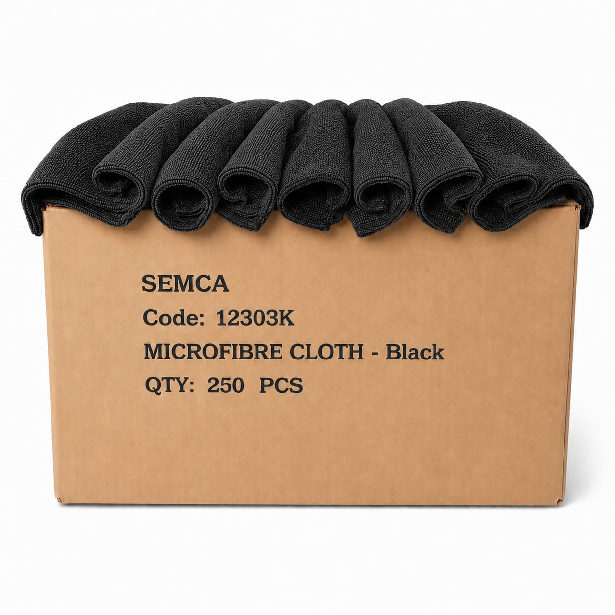 Soft Microfibre Cloth 300gsm (Box of 250) - Black