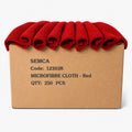 Soft Microfibre Cloth 300gsm (Box of 250) - Red