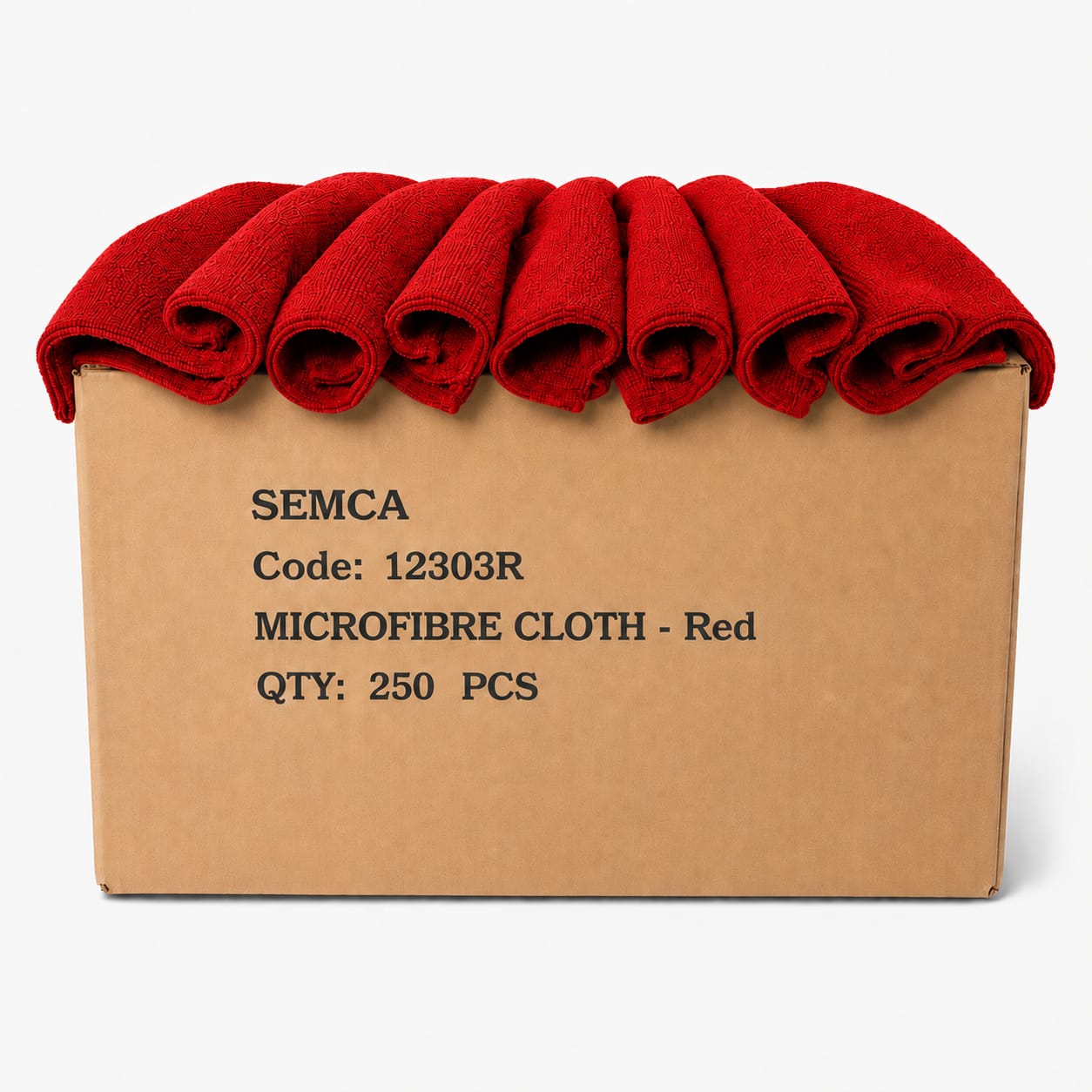 Soft Microfibre Cloth 300gsm (Box of 250) - Red