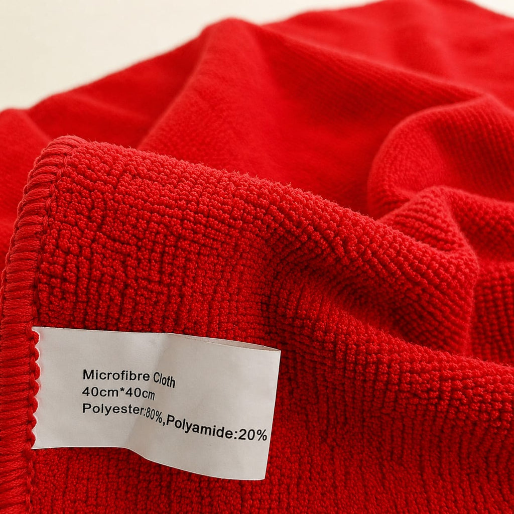 Soft Microfibre Cloth 300gsm (Box of 250) - Red