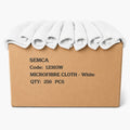 Soft Microfibre Cloth 300gsm (Box of 250) - White
