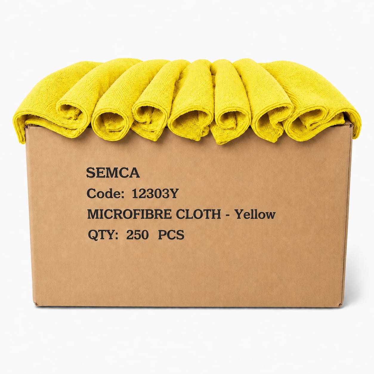 Soft Microfibre Cloth 300gsm (Box of 250) - Yellow
