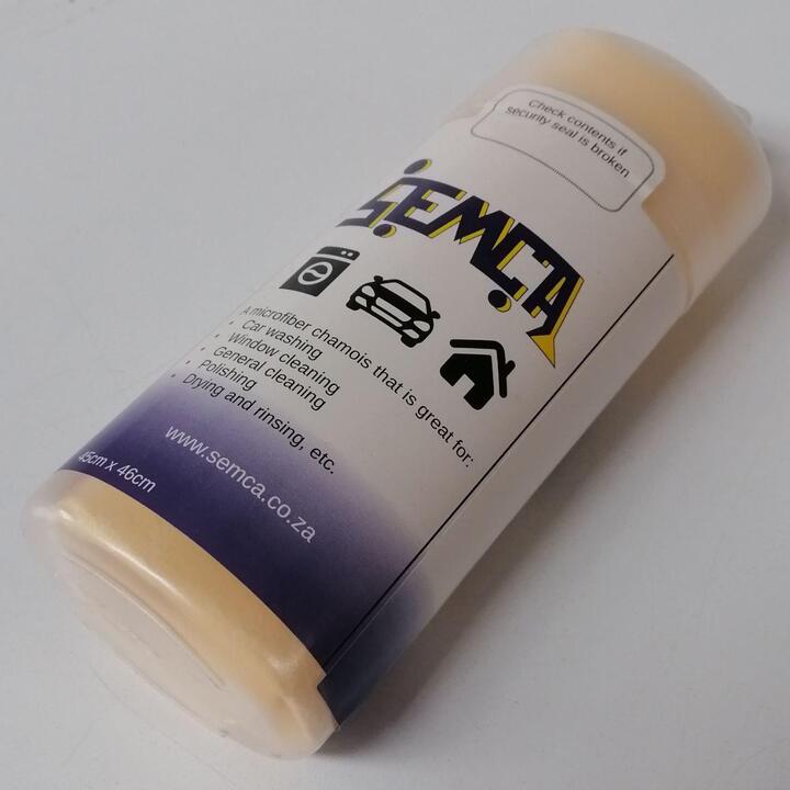 Microfiber Chamois in a plastic container