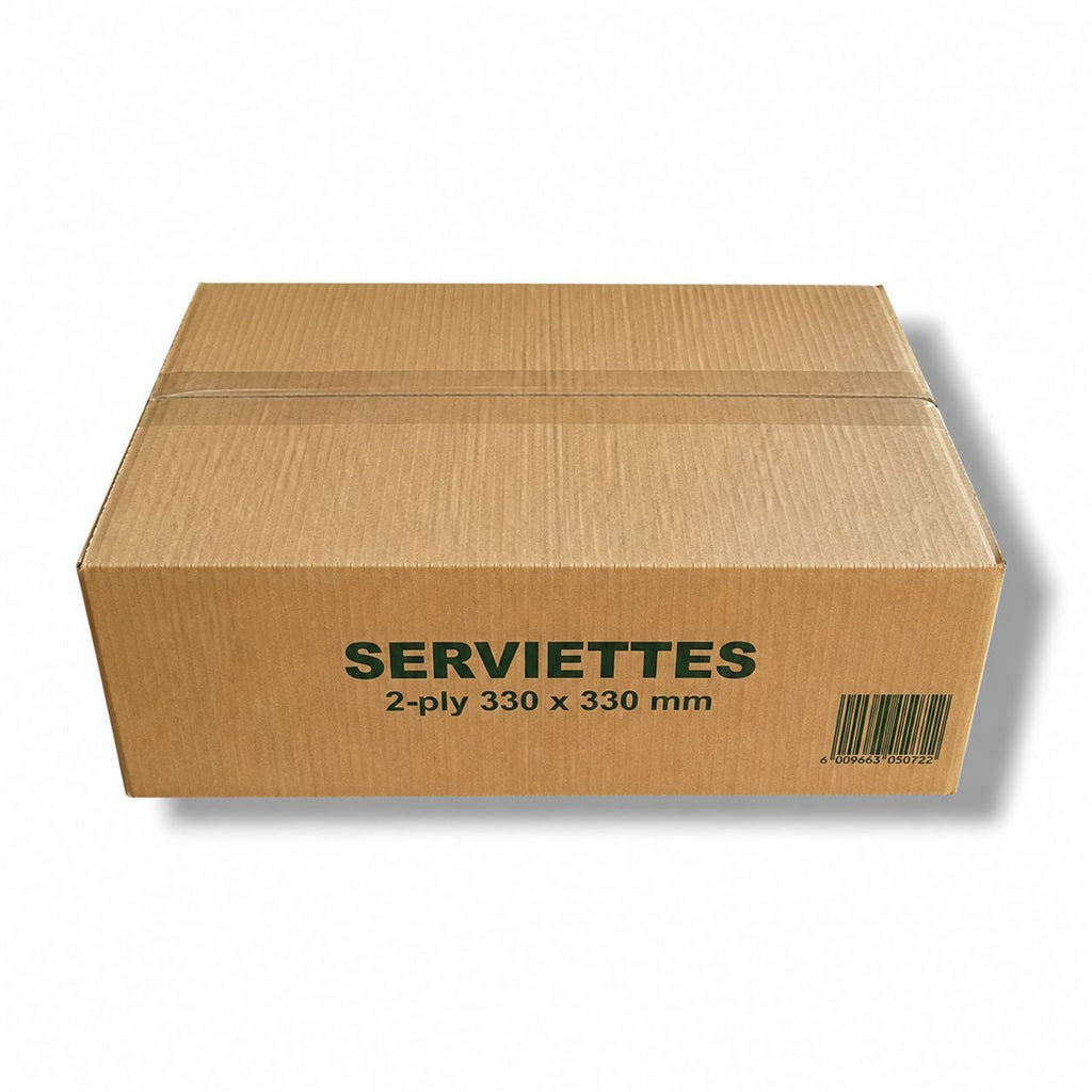 Box of 3000 serviettes for take-away outlets 2ply