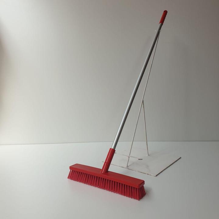 Hygienic Broom 450mm Complete Hard Red
