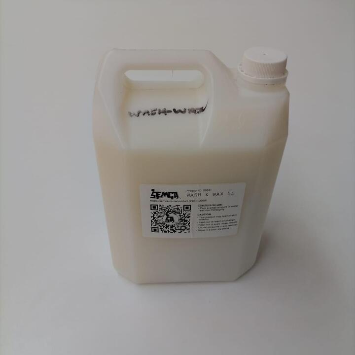 Wash and Wax Car Soap 5 Liter