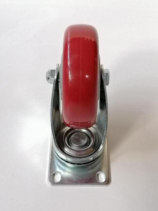 Castor Complete 100mm Wheels RED