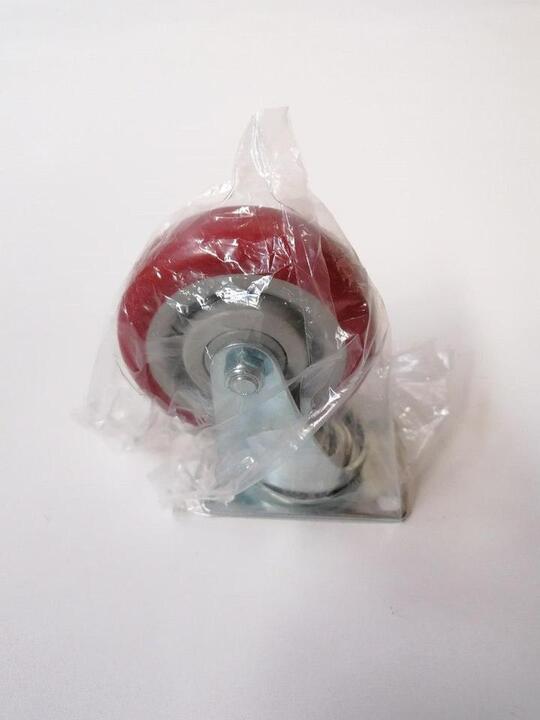 Castor Complete 100mm Wheels RED