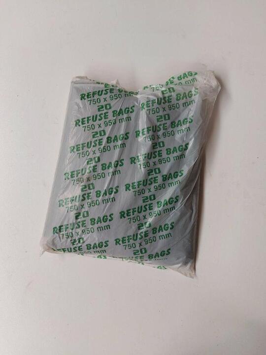 30 Micron Black Refuse Bag (Pack Of 20)