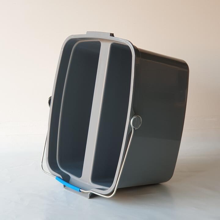 Divided Grey Bucket for Janitorial Trolley