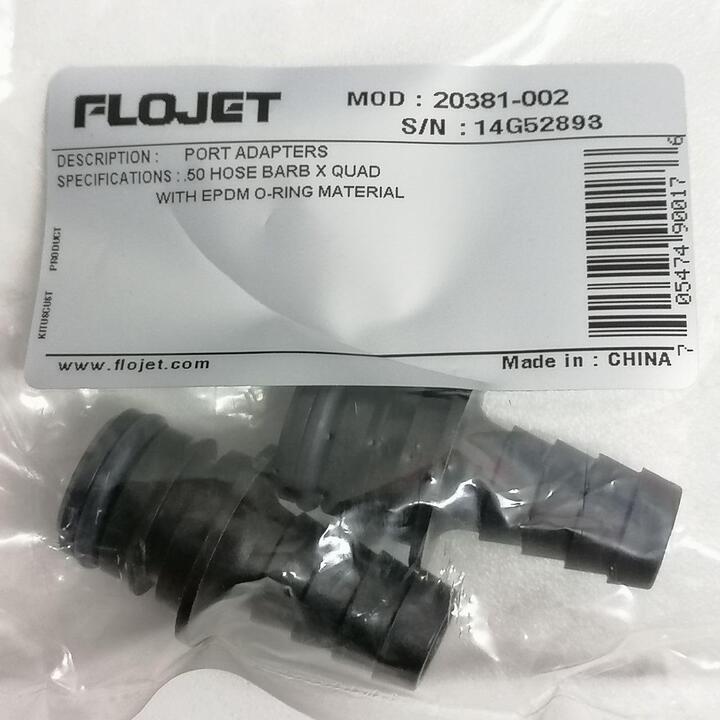 PORT 50 HOSE BARB STRAIGHT X QUAD Adapters