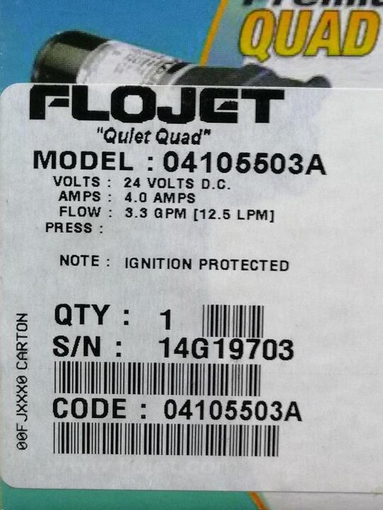 Flojet Pump 4105-503A Quad
