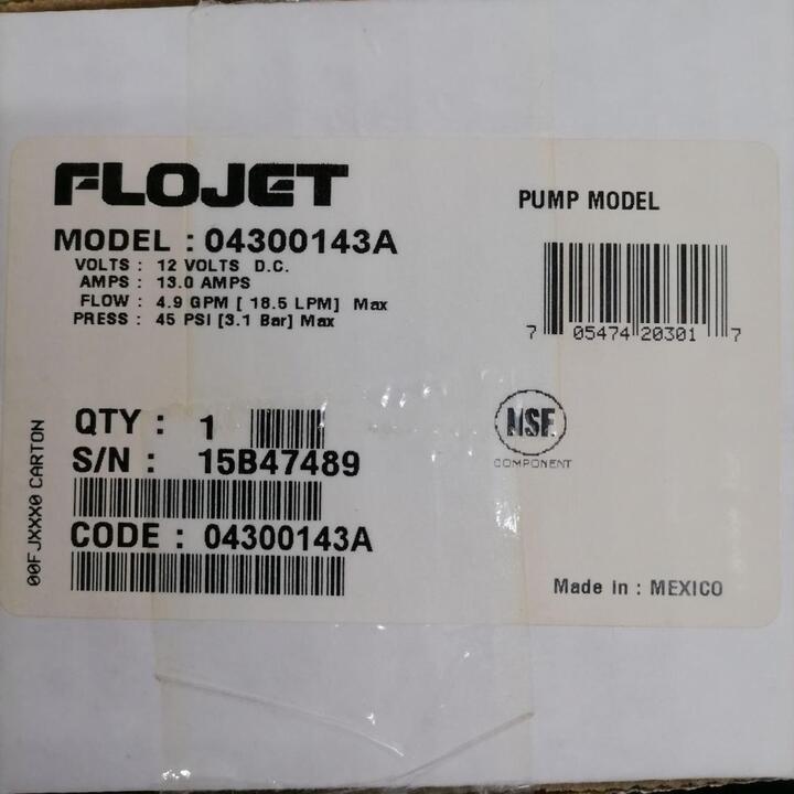 Flojet Pump 4300-143 12V