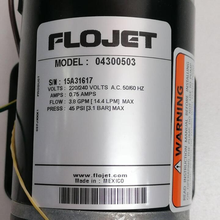 Flojet Pump 4300-503A 220V 30PSI